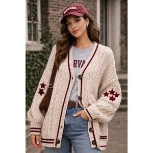 Taylor Swift Folklore Cardigan Taylors Version Tan/Red LE Eras Tour RARE XL/2XL